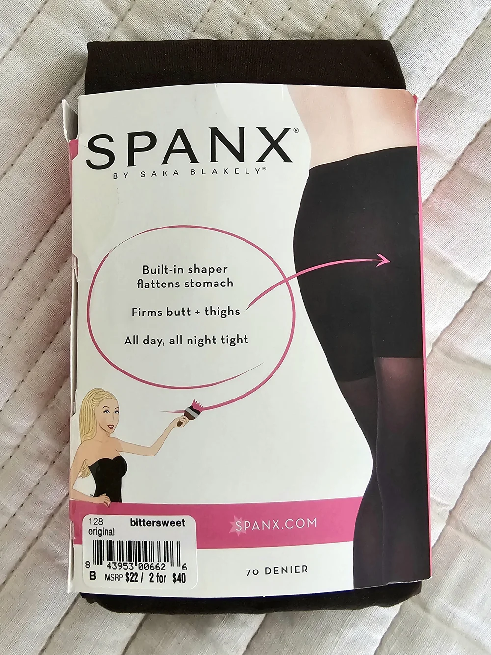 NWT SPANX Brown Bittersweet Tight-End Tights Size B Opaque 70 Denier Shaping NIP
